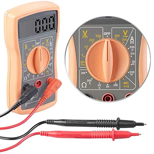 revolt Multimessgerät: Digitales Multimeter VA52 für Spannung, Stromstärke und Widerstand (Spannungsmesser, Spannungsmessgerät, Zangenmultimeter)