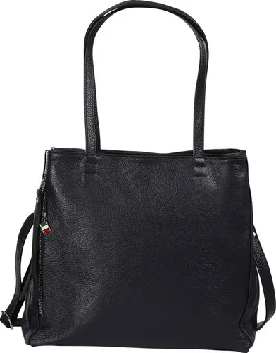 Florence Damen Schultertasche aus Leder - Dunkelblau OTF193B4 - Elegante Schultertasche aus hochwertigem Leder in Dunkelblau. Mit zwei geräumigen Hauptfächern, praktischen Reißverschlusstaschen und abnehmbarem Gurt für vielseitigen Tragekomfort.