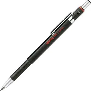 Rotring Fallminenstift 300, 1904729, Minenstärke 2mm, schwarz, Härte HB