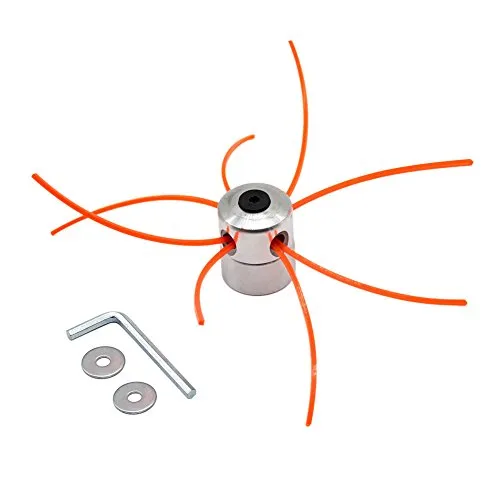 SWNKDG Aluminium Fadenkopf Rasentrimmer Kopf Doppelfadenkopf Fadenspule Nylonfaden für Motorsense Rasentrimmer Freischneider