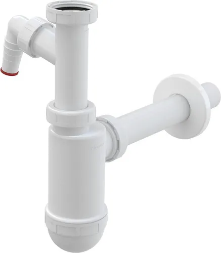 AlcaDrain A430P Flaschengeruchverschluss für die Waschbecken DN32 mit einem Geräteanschluss und einer Überwurfmutter 5/4