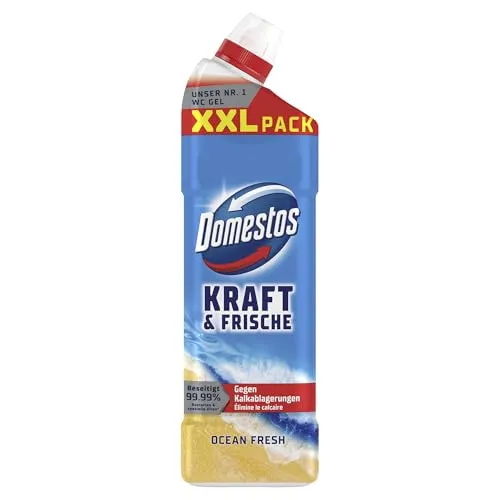 Domestos Kraft & Frische WC Reiniger Gel Ocean Fresh XXL 1 Liter