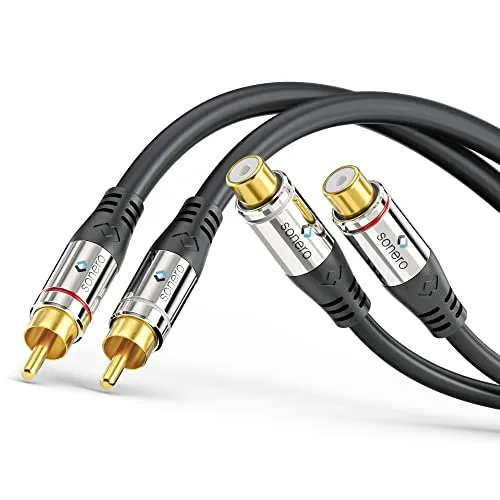 Sonero Cinch Stereo Audio Kabel Audiokabel Verlängerung 2x Cinch 1,5m