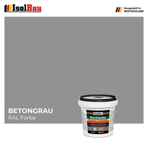 Dachfarbe Sockelfarbe Betongrau 1,5 kg Fassadenfarbe RAL Farbe Polymermembran