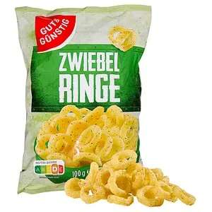 GUT&GÜNSTIG Zwiebelringe Chips 100,0 g