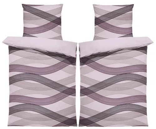 One Home Bettwäsche Winter Welle, 4-teilig, kuschelig und warm - Kuschelige Winterbettwäsche in modernem Design, bestehend aus 2 Bettbezügen und 2 Kissenbezügen. Ideal für kalte Tage, sorgt für ein angenehmes Schlafklima. Pflegeleicht und formstabil – perfekt für gemütliche Nächte.
