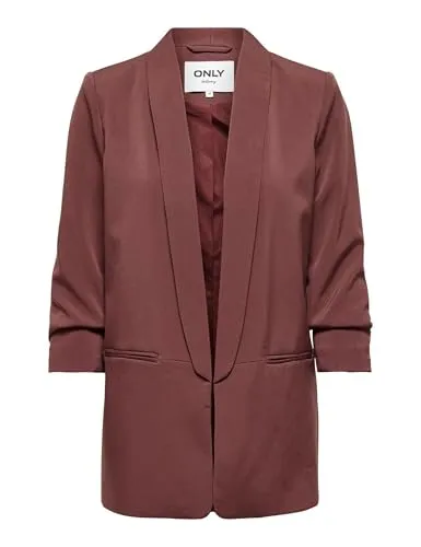 Only Damen ONLELLY 3/4 LIFE BLAZER TLR NOOS - Eleganter Damenblazer mit Reverskragen und vorderen Taschen, aus hochwertigem Polyesterfutter für optimalen Tragekomfort, ideal für Freizeit und Büro.