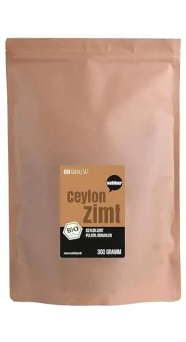 Wohltuer BIO Ceylon Zimt gemahlen – Zimtpulver I Mit wenig Cumarin I 100% reines Naturprodukt (300 g)