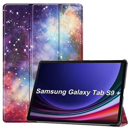Lobwerk Smart Cover Hülle für Samsung Galaxy Tab S9 FE Plus+ X610/X616 2023 12.4 Zoll Zoll Schutzhülle Flip Case aufstellbare Tasche Bookstyle Design