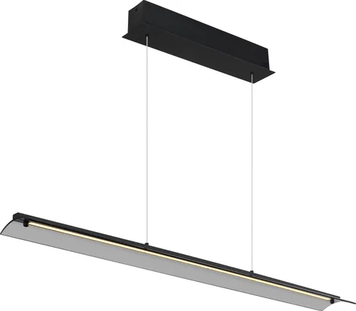 GLOBO Lighting Hängeleuchte MURIELLA, 100x12x150 cm, schwarz - Lampen mit modernem, minimalistischem Design und höhenverstellbarer Konstruktion. Verleiht jedem Raum eine gemütliche Atmosphäre mit warmweißem Licht (3000K) und 1500 Lumen.