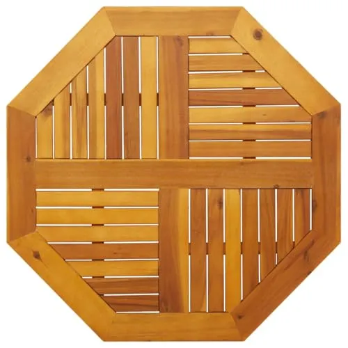vidaXL Achteckige Tischplatte aus Akazienholz 80x80 cm - Gastrotischplatte aus massivem Akazienholz, langlebig und pflegeleicht. Verleiht deinem Essbereich mit rustikalem Design eine frische Note.