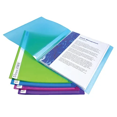 Produktbild Rapesco 0916 Flexibles Sichtbuch, 20 Hüllen, A4, Sortierte Farben, 10 Stück