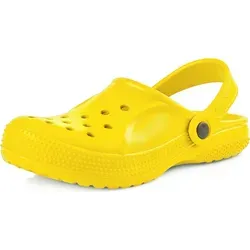 Ladeheid Kinder Mädchen Jungen leichte Eva Clogs Gartenclogs Gartenschuhe KL055 (Gelb, 35 EU). - Gelb - 35