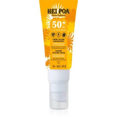 Hei Poa Suncare Bräunungscreme mit SPF 50+ für das Gesicht 50 ml