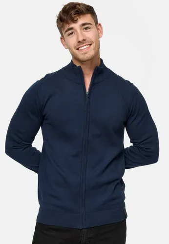 Indicode Strickjacke Lau - Cardigans – Zeitlose Strickjacke aus hochwertiger Baumwollmischung, ideal für Büro und Freizeit, mit flexiblem Stehkragen und formstabilem Schnitt.