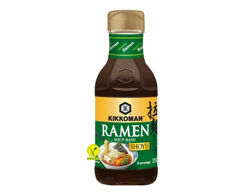 Kikkoman Ramen Suppenbasis Shoyu 250ml - Fertigsaucen für authentischen Ramen-Geschmack, ideal zum Verfeinern Ihrer asiatischen Gerichte.