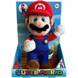 Super Mario Bros Mario Articulated Plüschfigur 25cm - Kuscheltiere, detailgetreue, bewegliche Figur für kreative Spielabenteuer und Sammler, ideal für Kinder ab 3 Jahren.