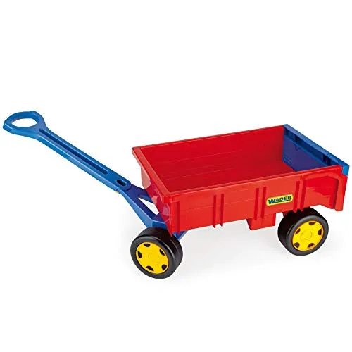 Handwagen Traktor Hänger Wader Anhänger für Gigant Truck Kinder Spielzeug rot