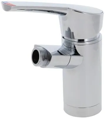 Comet COMO Einhebelmischer mit Duschanschluss, NFL: 350 mm, 8/10 mm, Nylonflexschläuche, Mikroschalter, mattschwarz