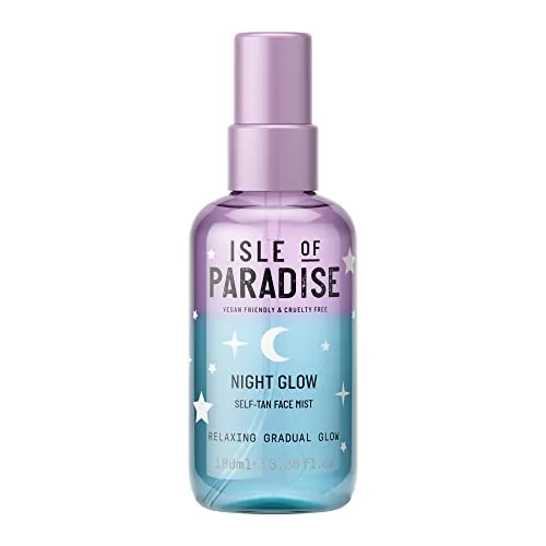 Isle of Paradise Self Tan Face Mist Night (100 ml) Gradual Self Tan Face Mist, kombiniert Hautpflege und Selbstbräunung, natürliche Inhaltsstoffe & vegan