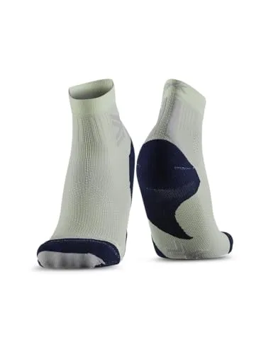 X-Socks Run Discover Knöchelsocken für verbesserten Laufkomfort, fortschrittlichen Schutz mit Atmungsaktivität und Unterstützungstechnologien, ideal für die Thermoregulation - Neolime/Schwarz, 39-41