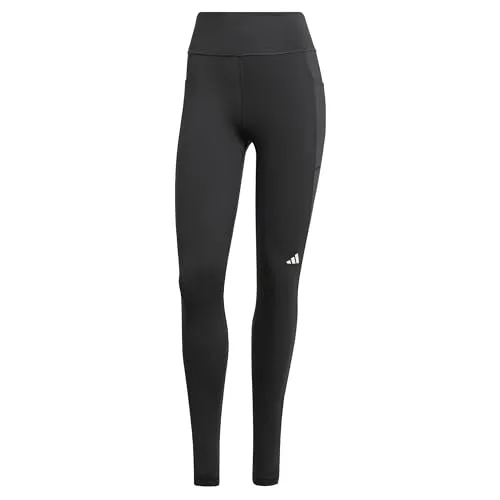 adidas Damen Own the Run Full-Length Leggings, Schwarz, XXS - Tights aus 85 % recyceltem Polyester, mit hohem Bund und reflektierenden Details für optimale Sichtbarkeit. Ideal für Lauftraining und Fitness.