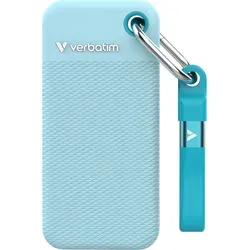 Verbatim Pocket SSD polar blue 2 TB - Externe Festplatte mit 2 TB Speicher, kompakt und leicht (58 g), ideal für unterwegs. Hohe Datenübertragungsrate von 10 Gbit/s für schnelle Dateiübertragungen.
