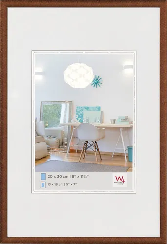 Walther Design Bilderrahmen Bronze 50 x 60 cm - Wand- & Tischbilderrahmen, eleganter Kunststoffrahmen mit Halbrundprofil für stilvolle Präsentation Ihrer Bilder.