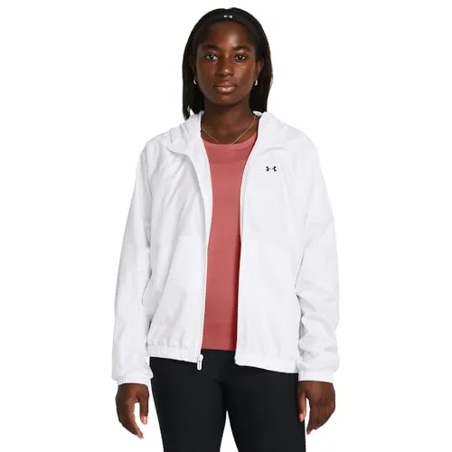 Under Armour UA Rival Sport Windbreak JKT White - L - Funktionsjacken für Damen, leichte und atmungsaktive Trainingsjacke aus 100% Polyester für optimalen Komfort beim Sport.