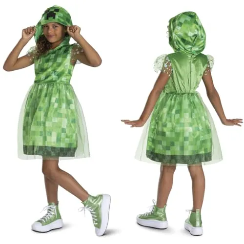 Minecraft Creeper Children's Costume, Officially Licensed by Disguise, Comfortable Fit and Detailed Design, S 4 To 6X