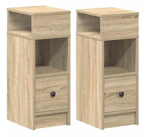 vidaXL Nachttische 2er Set Sonoma-Eiche von vidaXL
