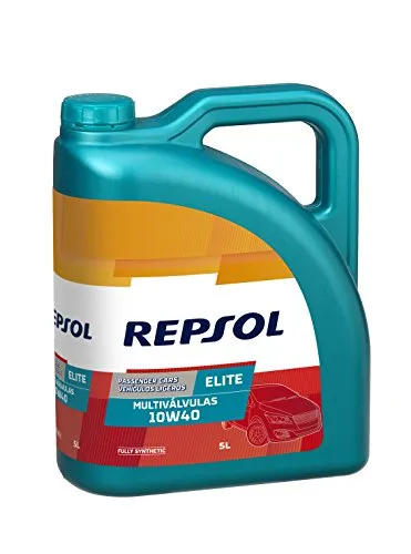 Repsol Motoröl ELITE MULTIVALVULAS 10W40 - 5 Liter - Motoröl für moderne Benzin- und Diesel-Motoren, sorgt für optimalen Kaltstart und idealen Schutz bei jeder Temperatur. Kapazität: 5L