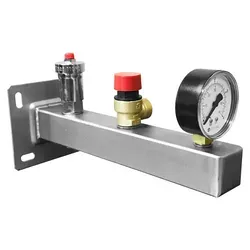 SUNEX Sicherheitsgruppe für Trinkwasserinstallationen aus Edelstahl mit Sicherheitsventil 3 bar