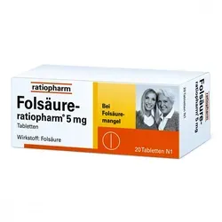 Folsäure Ratiopharm 5 mg Tabletten