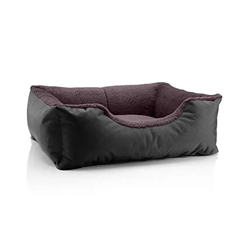 BedDog Hundebett Teddy - Ergonomisches Hundesofa aus Cordura und Microfaser-Velours - Hochwertiges Hundebett für drinnen und draußen, mit extra hohem Rand für optimalen Komfort und Gelenkschutz. Pflegeleicht und in verschiedenen Farben erhältlich.