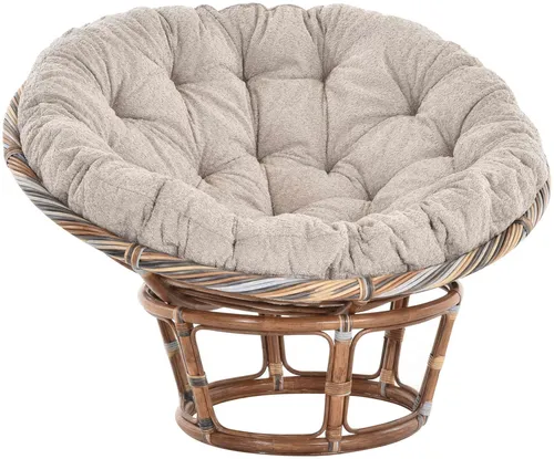 Papasansessel XXL Relax Natur Rattan – Bequemer Liegesessel (Ø120cm)
