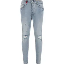 2Y Studios Bequeme Jeans 2Y Studios 2Y Destroyed Slim Fit Jeans (1-tlg) blau 32