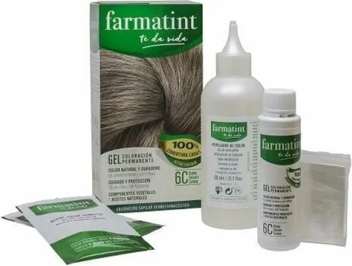 Farmatint Mascara 6c Rubio Oscuro Ceniza 155ml - Haarfärbemittel für Unisex, mit intensiver Farbpigmentierung für langanhaltende Ergebnisse und glänzendes Haar.