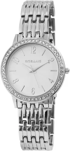 Excellanc Quarzuhr EX0328 - Elegante Excellanc Damenuhr mit Metallband, wasserdicht und ideal für jede Gelegenheit.