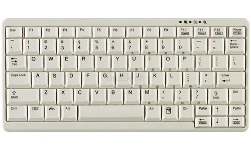 Active Key AK-4100 Mini USB Tastatur - Weiß - Notebook Tastaturen mit innovativer Scherentechnologie für ein leises Tipperlebnis und ergonomische Nutzung, ideal für Büro und Industrie.