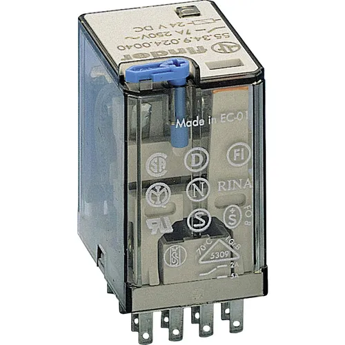 Finder 55.34.9.024.0080 Steckrelais 24 V/DC 7 A 4 Wechsler 1 St.