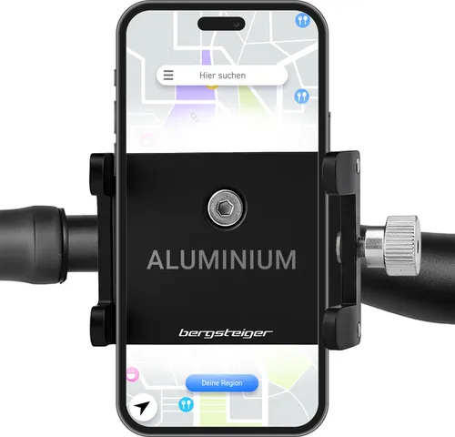 Bergsteiger Aluminium Handyhalterung für Fahrrad & E-Bike, 360° drehbar