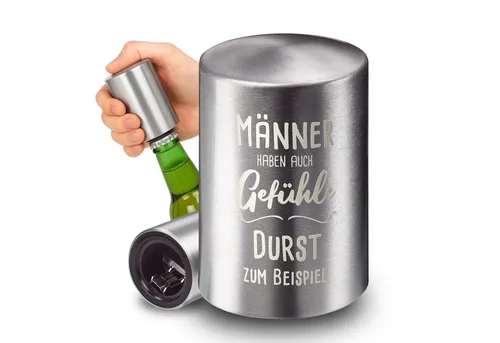 elasto Flaschenöffner Push & Pull Kapselheber mit Motiv als Geschenkidee für Männer