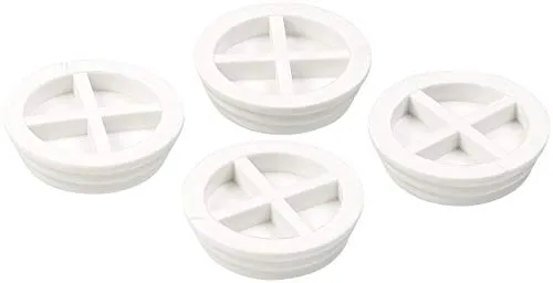 infactory Waschmaschinen Puffer: 4er-Set Vibrations-Dämpfer, universell, weiß (Schwingungsdämpfer Waschmaschine, Vibrationsdämpfer Waschmaschine, Anti Rutsch)