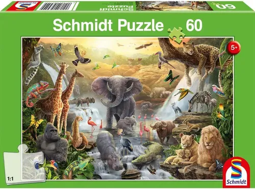 SCHMIDT Puzzle Tiere in Afrika 60 Teile