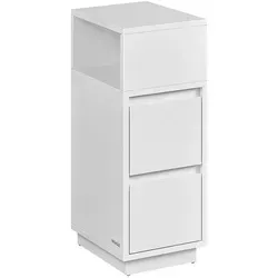 SONGMICS Nachttisch in Weiß - (B)30 x (H)65 x (T)25 cm