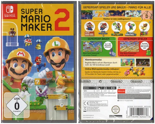 Nintendo Super Mario Maker 2 in schwarz von Nintendo