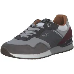 Pepe Jeans London Herren Sneaker grau 42 EU - Sneaker in Größe 42, aus hochwertigem Veloursleder und Synthetik, atmungsaktives Innenmaterial und verstärkte Ferse für optimalen Komfort im Alltag.