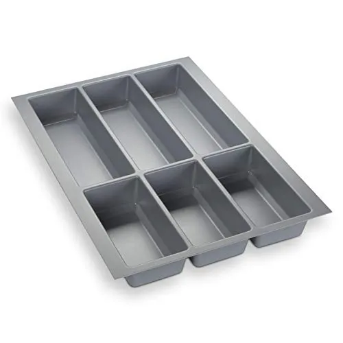 Orga-Box® IV UNIVERSAL Besteckeinsatz Besteckkasten silbergrau für 40er Schublade (473,5 x 326 mm)