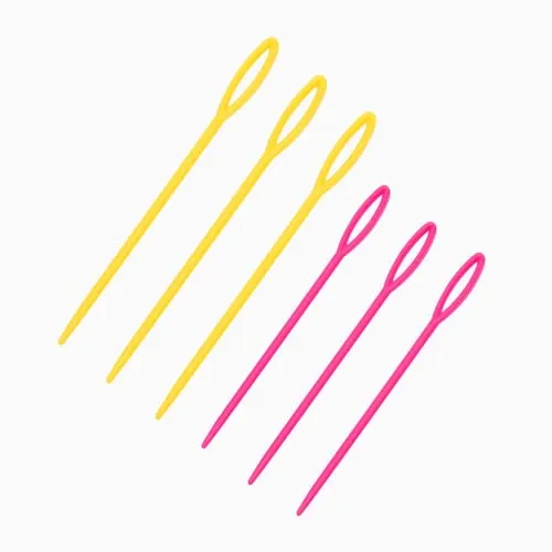 Stücke Kunststoff Nähnadeln, Sticknadeln Wollnadeln, Strick Nadeln, für Kinderhandwerk und Nadelprojekte 6